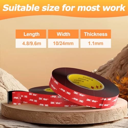 Elover Ruban adhésif double face extra forte, résistant et imperméable, parfait pour la décoration, la réparation et la