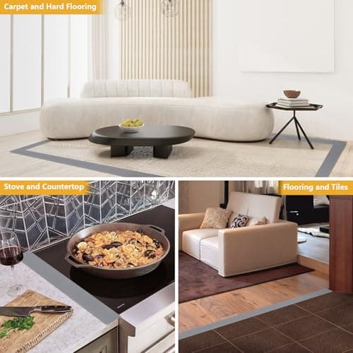 Gucass Bande de transition imperméable et autocollante, 3 m x 5 cm pour moquette, carrelage, bois, stratifié
