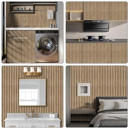 Papier peint moderne Arthome bois 44cmx3m autocollant salon accueil amovible