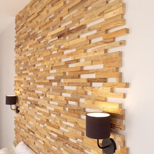 Panneaux muraux en bois recyclé 3D - Décoration murale vintage (1 m²)