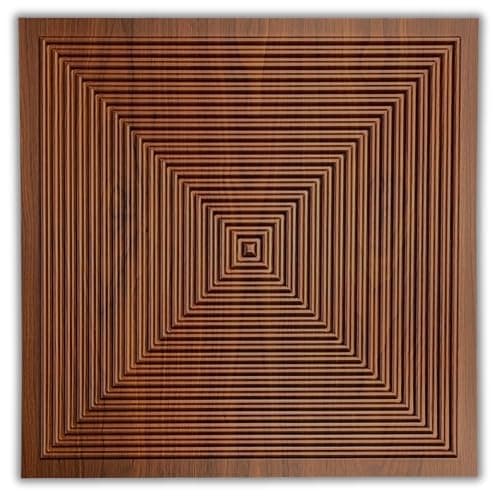 Deco 3D Mur & Plafond Salle de Jeux, Panneaux Mural & Plafond 3D 30cm x 30cm, Revêtement Mural PVC, design Salle de Jeux — D182 Marron
