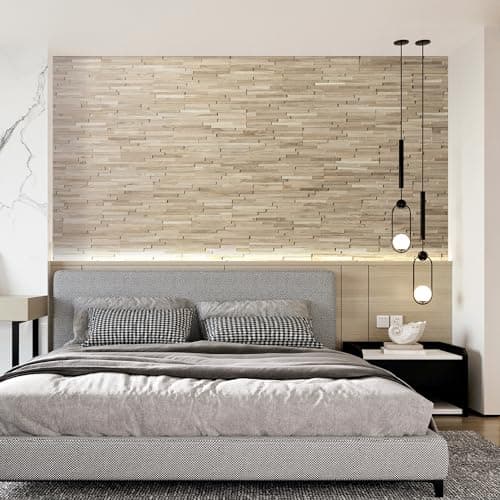 Panneau mural en bois aspect 3D chêne naturel +core_keyword+ Panneau mural en bois naturel pour salon Modèle ACE (1 m2)