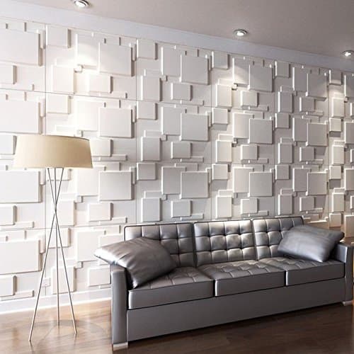 Art3d Carreaux 3D décoratifs, Panneaux de décoration Murale Moderne, Blanc, 3m²