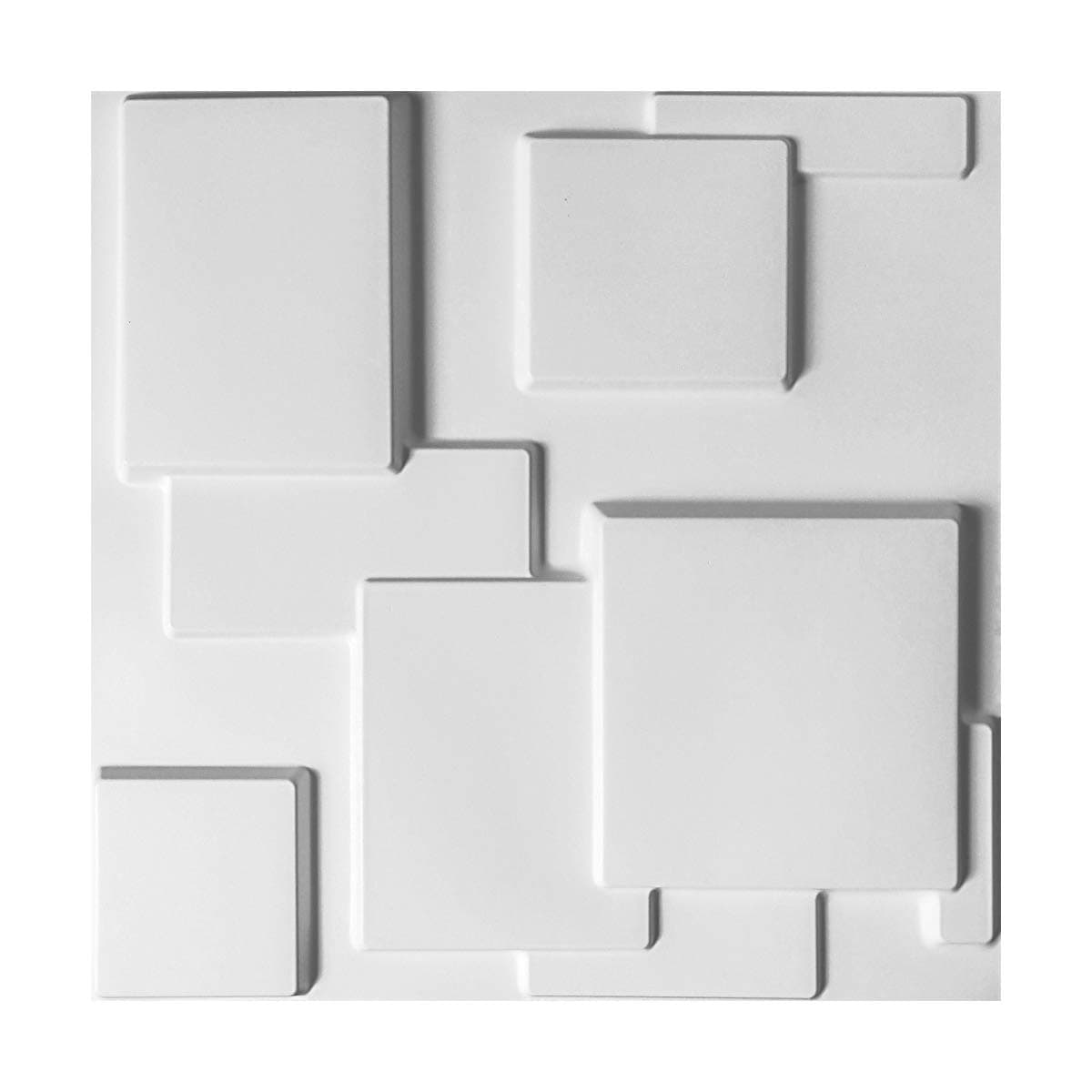 Art3d Carreaux 3D décoratifs, Panneaux de décoration Murale Moderne, Blanc, 3m²