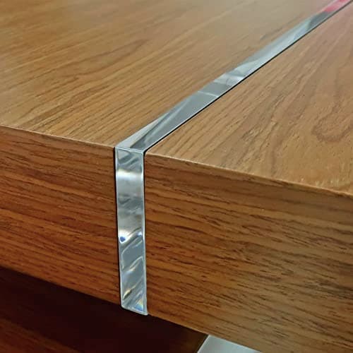 Trimold Moulure murale en acier inoxydable flexible - Bordure autocollante pour plafond et cadre de miroir - Fini simila