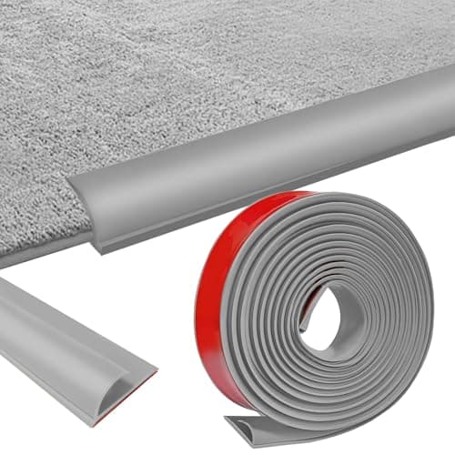 Bande de transition PVC autocollante pour tapis et sol en bois, profilé de transition autocollant de 3 mètres, bandes de — Gris