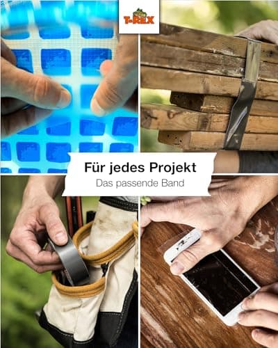 Ruban adhésif double face extra fort T-Rex - Travaux de montage intérieur & extérieur - Supporte jusqu'à 375 kg sans per