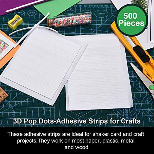 Bandes Adhésives en Mousse 500 Piècespour Scrapbooking et Carte Shaker (|9 Pouces) Support Adhésif Pop 3Drubans Double F