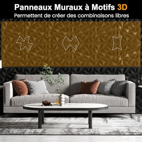 COSTWAY Lot de 20 Panneaux Muraux 3D Noir pour Décoration Murale Intérieure DIY.setVerticalLine

COSTWAY Panneaux Muraux