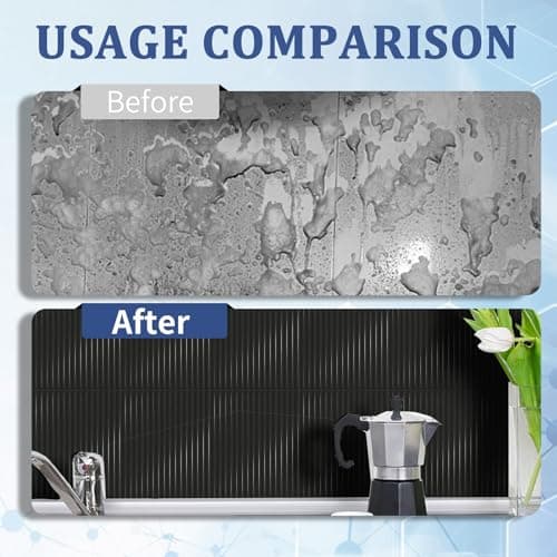 Panneaux Muraux 3D Adhesive Résistant à l'Eau et à l'Huile pour Cuisine Panneau Mural Decoratif Dalle PVC, 5 Pcs Autocol
