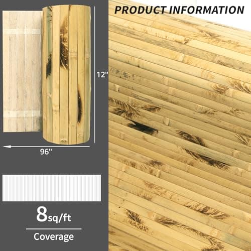 Art3d Panneau mural en bambou naturel pour décoration murale intérieure - Renouvelable - Bureau, Armoire, Plafond - 30 x