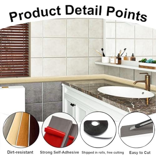 Barre de seuil Adhesive Blanc 5cm*1.0m Couvrir Les Carreaux et Les Espaces Entre Les Stratifiés Vincentine Adoptive