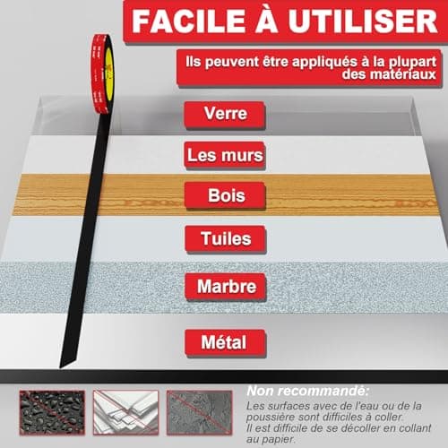 Rubleц extra fort InTrans pour voitures et décoration - Ruban adhésif double face - Convient pour voitures, bandes LED,