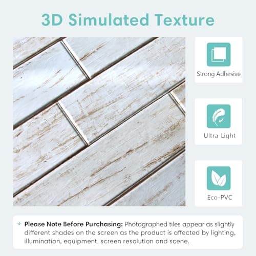 Panneaux muraux 3D Commomy - Imitation bois décollable et collable - 30x30 cm - Décoration murale pour tous les espaces