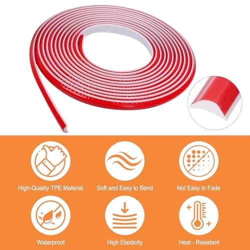 Moulure Décorative Flexible Blanc 5 Mètres Cuisine Salle de Bain Autocollante ÉléganteTransition Murale TPE