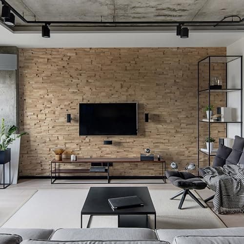 Revêtement mural 3D naturel en chêne – Design mural Deja vu (1 m²)