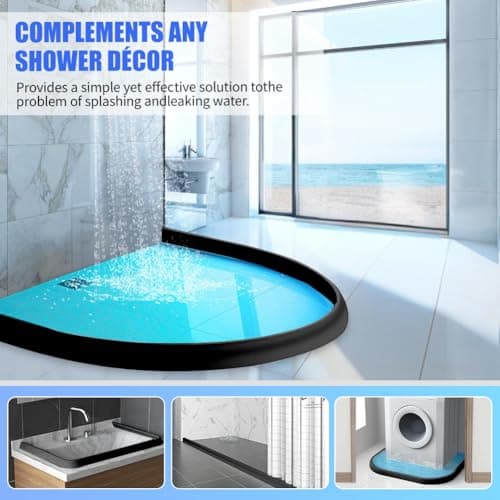 Barrière de douche pliable xiaozhifu Noir 2M 2CM*3CM pour Salle de bain et Cuisine