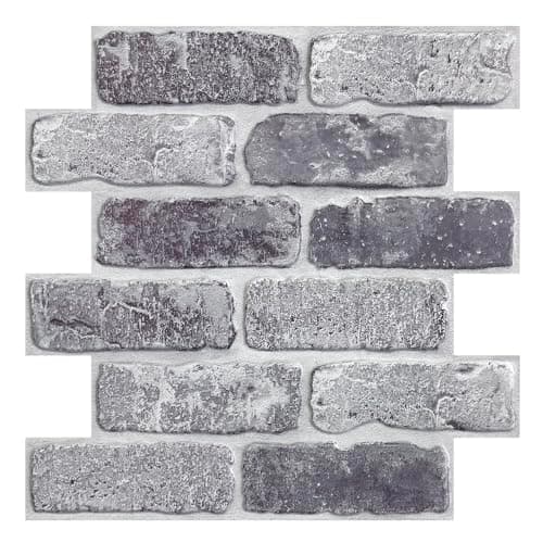 Panneau Mural 3D Fausse Brique 30x30cm, 10 Pièces Adhésif PVC — Brique-v