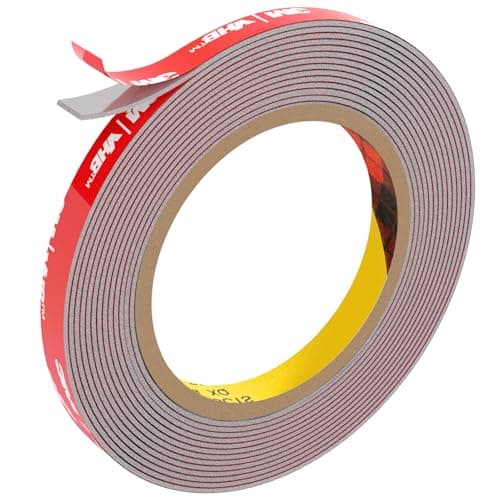 FIXCHORD, Ruban Adhésif Double Face Extra Fort pour Bande Lumineuse LED, Voiture, Décoration, Gris (15.4FT×0.39IN)