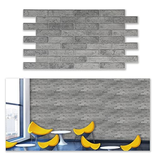 Grace Baltic Panneaux muraux 3D de qualité supérieure - Décoration murale - Autocollants muraux élastiques - Arbre À Cen — Gris Brique.