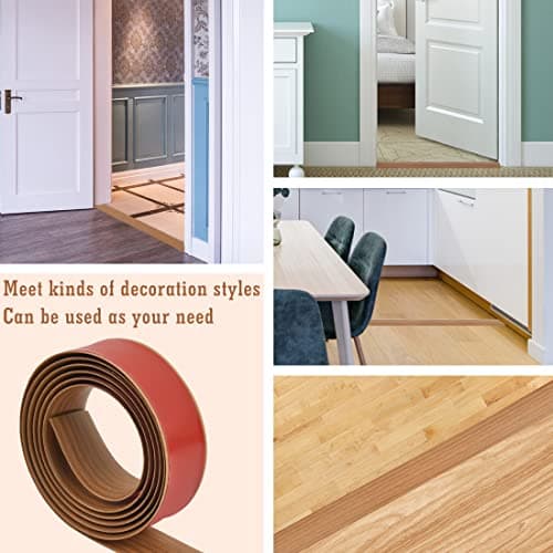 DODUOS | Profil de Transition Autoadhésif Bois Gris | Couvre-planchers, Parquets | Étapes et Entrées | Anti-rayures, Dur