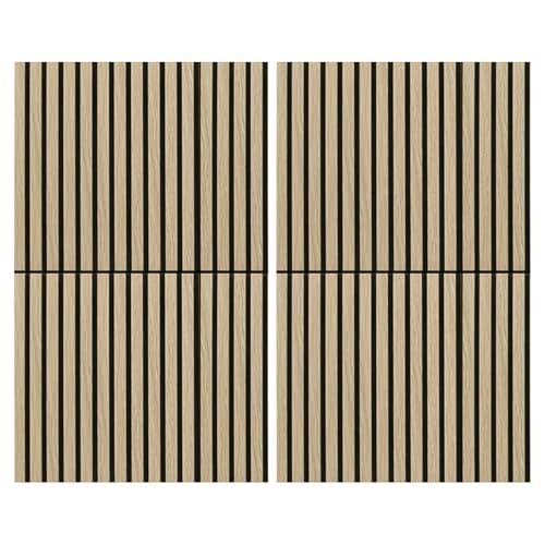 Art3d - Panneaux acoustiques pliables 3D - Maison - Office - Réduction du bruit - 120 x 60 cm - Feutre acoustique - Chên