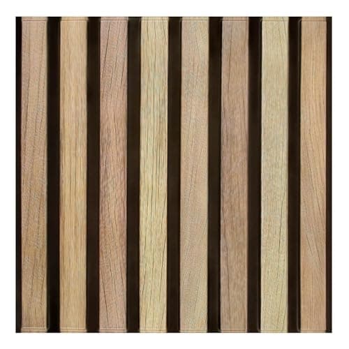 Décoration Intérieure Commomy 10 Pièces Panneaux Muraux 3D Bois, Parement Bois mural Salon et Chambre à Coucher, Revêtem — Brown-black Wood