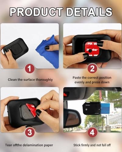 ZEXIJOW Adhésif double face extra fort 3M VHB pour voitures et caméras d'action, imperméable et résistant aux hautes tem