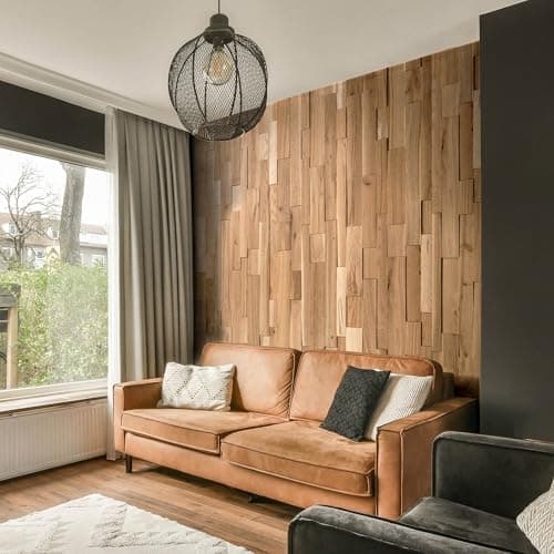 Panneau mural en chêne 3D - Modèle OZO Rustic - Revêtement structuré (1 m2)  
Panneau mural en chêne 3D pour décoration