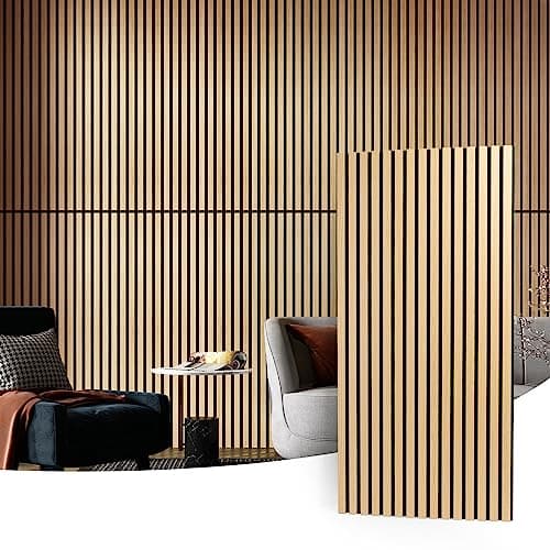Art3d - Panneaux acoustiques insonorisants 3D bois noyer 2,88㎡ pour mur et plafond - Hauteperformance sonore et esthétiq — Chêne