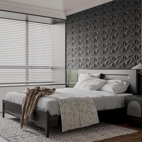 Panneaux muraux 3DLot Noir pour Salon et Chambre À Coucher - Revêtement de Façade - Panneaux de Plafond - Panneaux de Je