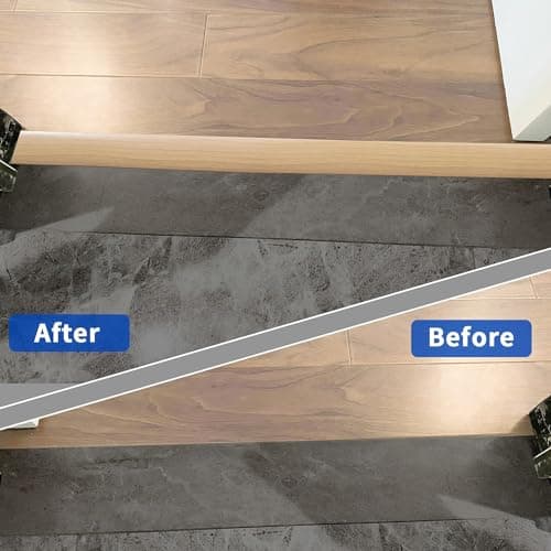 Bande de seuil auto-adhésive PVC 4cm grain de chêne beige pour sols en bois et espaces entre carreaux