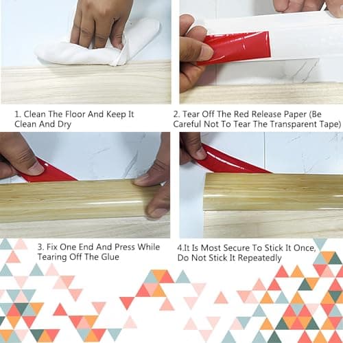 Bande de transition de sol autocollante Seuil de porte en vinyle idéal pour tapis et carrelage - Idéal pour portes et ra
