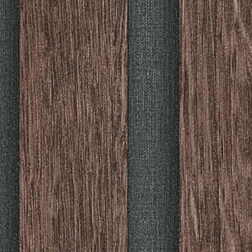 Newroom Skandi Papier peint marron - Panneaux 3D modernes - Pour salles de bain - Facile à appliquer avec guide inclus - — Marron Noir