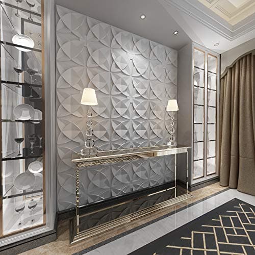 Art3d Lot de 12 dalles décoratives de plafond suspendues Blanc floral pour salon moderne de 5,1 x 5,1 cm trendy