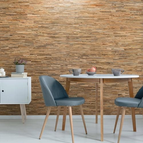 Revêtement mural en bois recyclé naturel vintage pour décoration murale Design Brut (1m2)