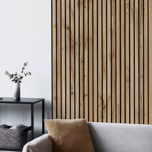 Panneaux acoustiques en chêne clair Sonoma | Hauteur 278 cm | Largeur 60 cm | Épaisseur 9 mm | Roulés — PECAN