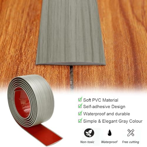 DIKEBAO Profilé de Transition Sol Grey 200×5cm Auto-Adhésif pour Carrelage et Décorationsfächer