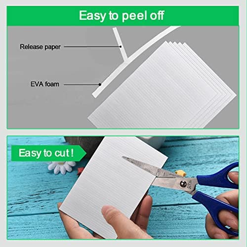 FIGFYOU 3D Ruban Adhésif en Mousse Blanc pour Scrapbooking et Bricolage
FIGFYOU 1000 Pièces Bandes Adhésives en Mousse 3