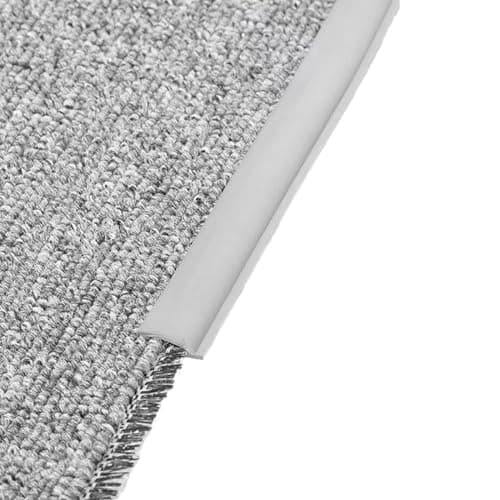 Bande de transition autocollante PVC gris 5m pour moquette et plancher bois - Étanchéité porte - Sécurité et esthétique