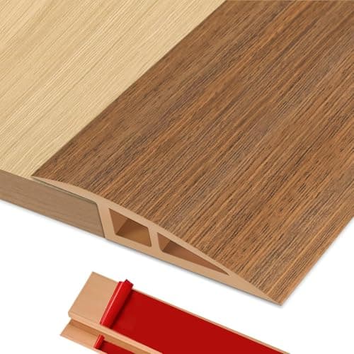 Boyifeijie Barre de Seuil Rattrapage Multiniveau Chêne Blanc 1M x 5cm Adhésif PVC Hauteur du Seuil 5mm ~ 10mm Porte Ratt — Bois Cèdre