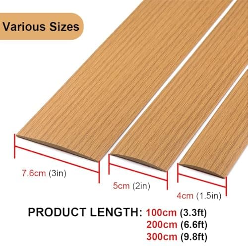Bande de Transition de Sol Autocollante Gray Wood Grain 7.6cm pour Couvrir Les Espaces Entre Les Sols en Bois - Sécurité