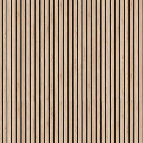 Panneaux acoustiques en chêne clair Sonoma | Hauteur 278 cm | Largeur 60 cm | Épaisseur 9 mm | Roulés