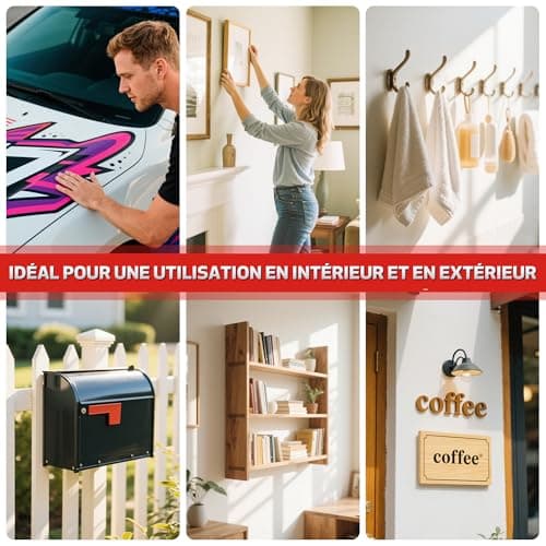 Flaveano Double Face Extra Fort Adhésif Puissant pour Cuisine et Atelier, Robuste et Réutilisable, 3,0 m x 2 cm