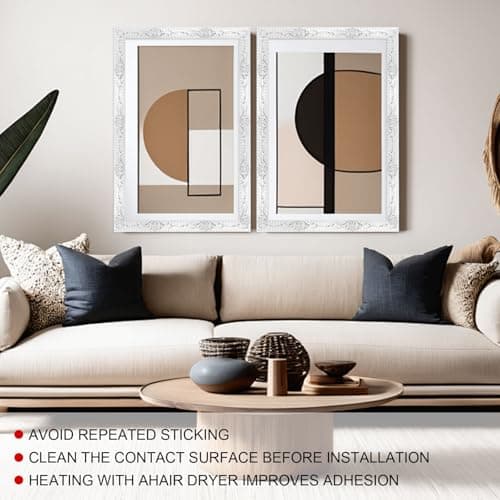 Moulures murales autocollantes 3D 500 cm x 3,6 cm x 6 mm blanc argenté - Mur et plafond décoratif sans colle pour portes