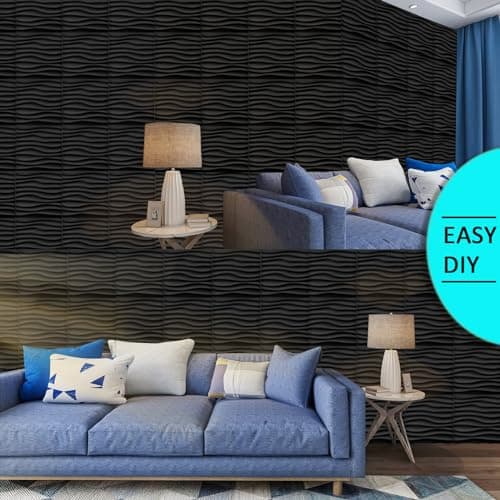 Lot de 12 Panneaux Muraux 3D PVC Effet Brique Incassables