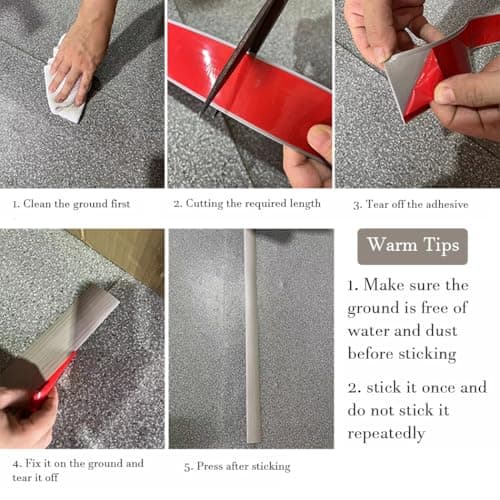 Générique Bande de Transition Autocollante en PVC Blanc 4 cm pour Carrelage Bois Stratifié Seuil de Porte