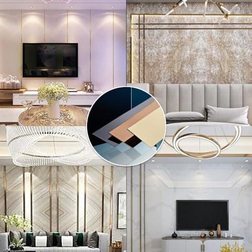 Moulures et moulures murales design amovibles - Surface miroir dorée (SSE-Or-5M)
Moulures murales amovibles et collantes