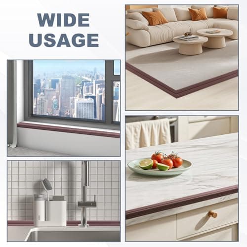 Moulure décorative PVC moulure murale adhésive protection angle souple pour mur et sol (20mm×3m, Marron)  
Moulure décor