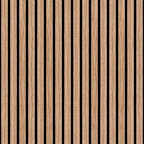 JBER Lot de 6 Panneaux Acoustiques Mural Chêne Rustique, Auto-Adhésifs pour Bureaux et Maison, Haute Performance Acousti — Noyer naturel